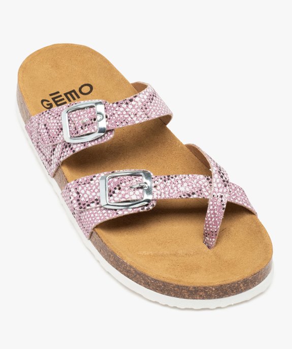 Mules fille à talon plat et brides ajustables pailletées vue5 - GEMO (ENFANT) - GEMO