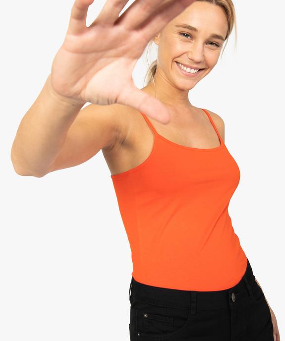 Débardeur uni à fines bretelles femme vue2 - GEMO(FEMME PAP) - GEMO