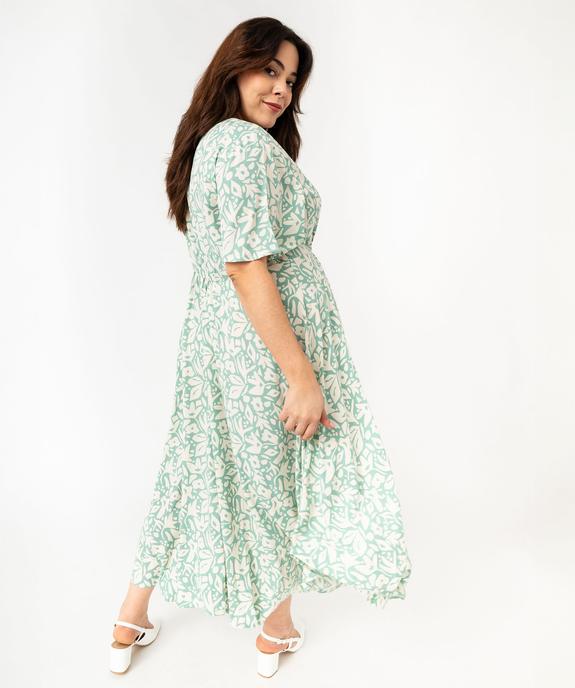 Robe à manches courtes à motifs fleuris femme grande taille vue3 - GEMO 4G GT - GEMO