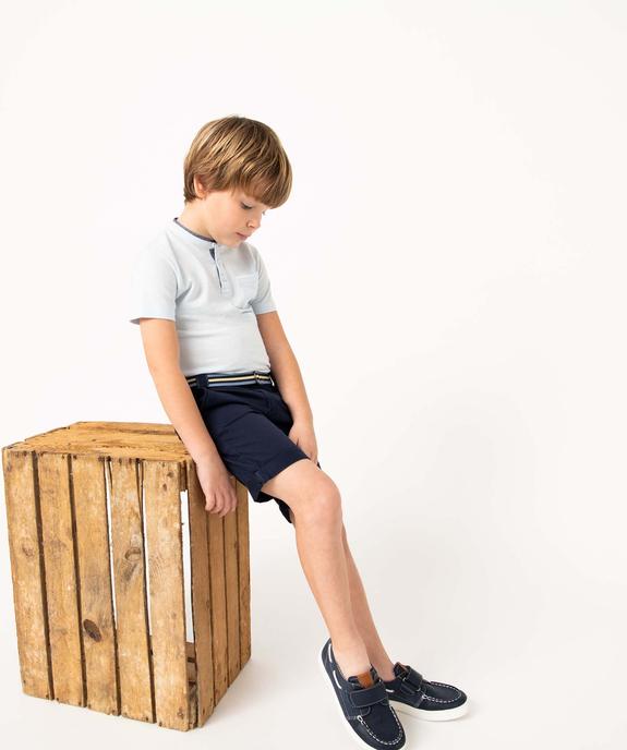 Tee-shirt garçon esprit polo en maille piquée vue5 - GEMO (ENFANT) - GEMO