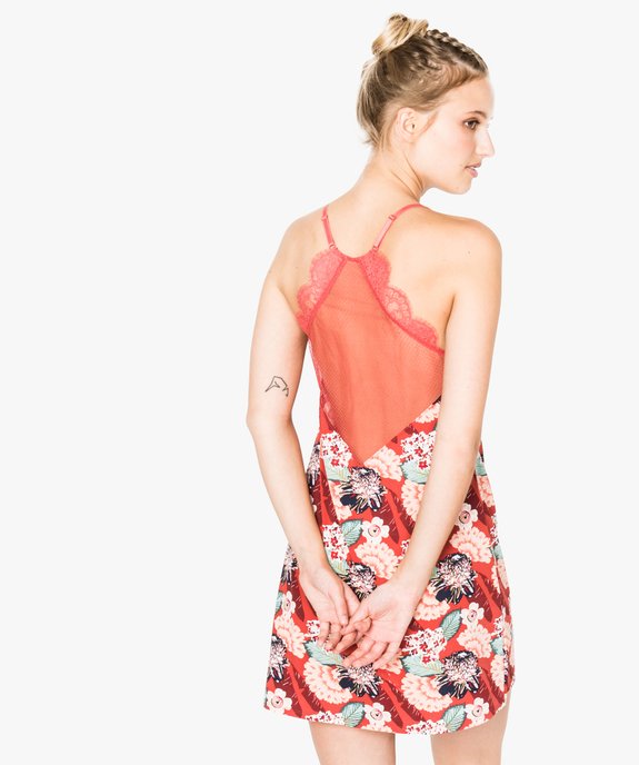 Nuisette dos nageur en tulle vue3 - GEMO(HOMWR FEM) - GEMO