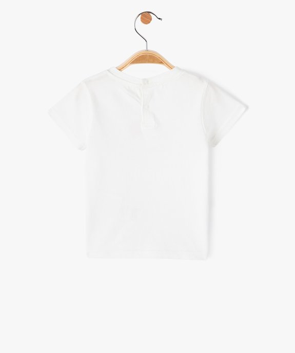 Tee-shirt bébé à manches courtes avec inscription vue3 - GEMO(BEBE DEBT) - GEMO