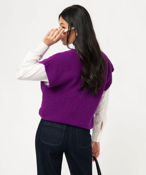 Pull femme sans manches avec col V vue3 - GEMO(FEMME PAP) - GEMO