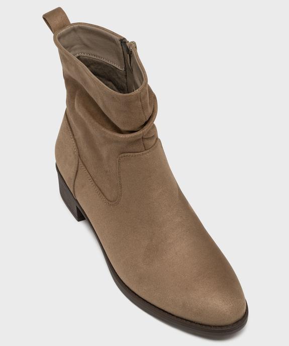Bottines à talon avec tige souple femme - Valentina Baldano vue5 - VALENTINA BALDANO GEMO FORGOOD - GEMO