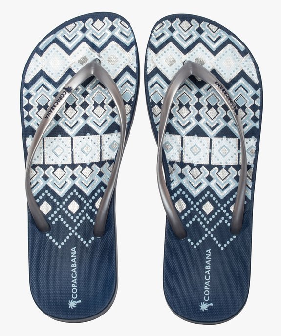 Tongs femme imprimées à fines brides - Copacabana vue1 - COPACABANA - GEMO