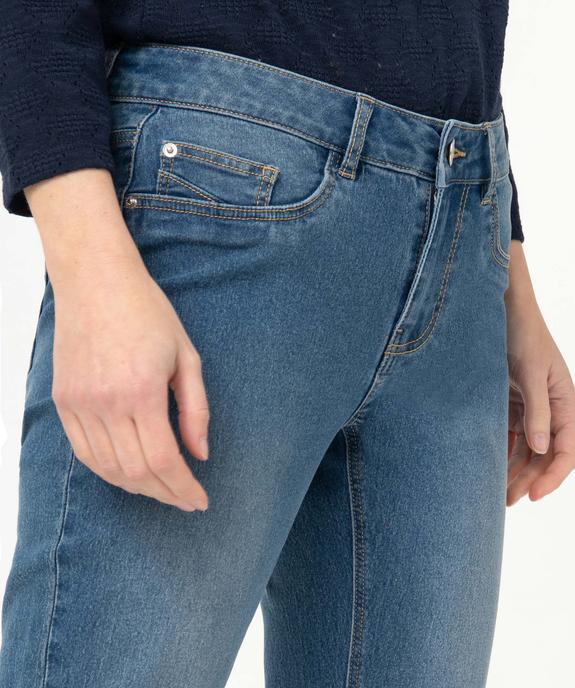 Pantacourt femme en toile denim extensible vue4 - GEMO 4G FEMME - GEMO