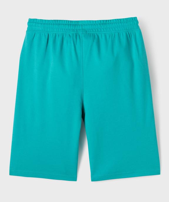 Bermuda de sport à taille élastiquée 100% coton garçon vue3 - GEMO (JUNIOR) - GEMO