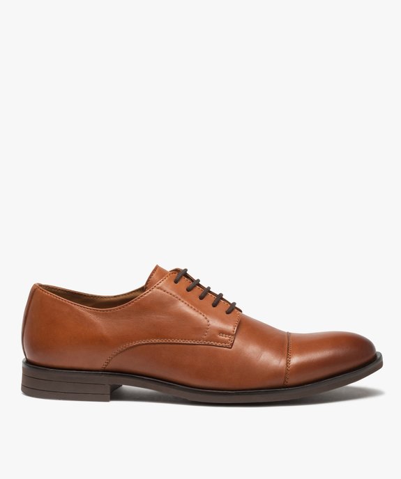 Derbies homme classiques dessus cuir uni vue2 - GEMO(URBAIN) - GEMO