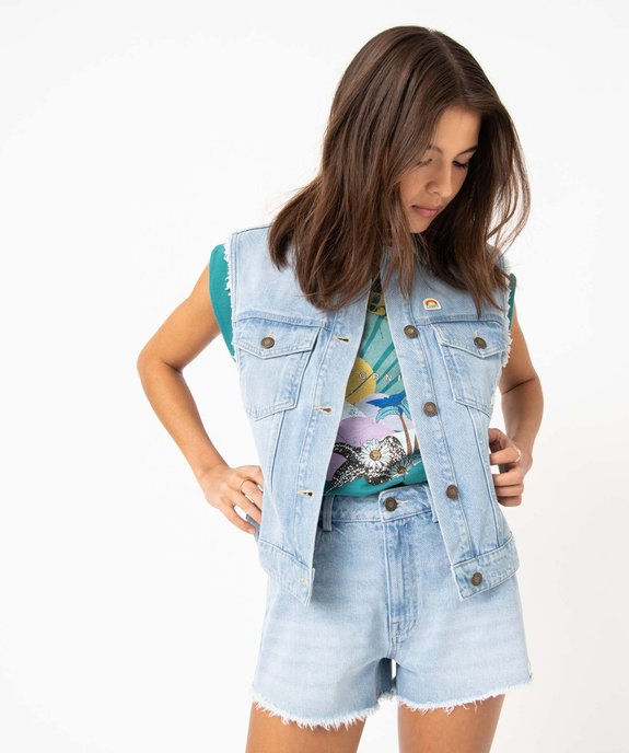 Veste femme sans manches en jean - Camps United  vue1 - CAMPS UNITED - GEMO