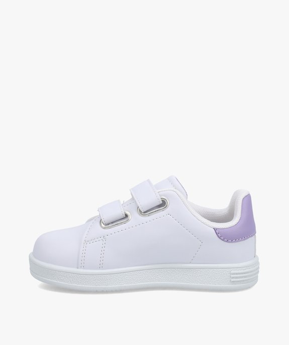 Baskets fille imprimées licorne sur le côté fermeture scratch vue3 - GEMO (ENFANT) - GEMO