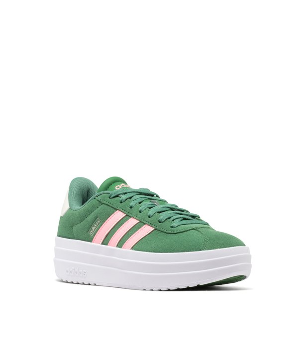 Baskets en cuir VL Court bold avec semelle plateforme femme - Adidas vue2 - ADIDAS - GEMO