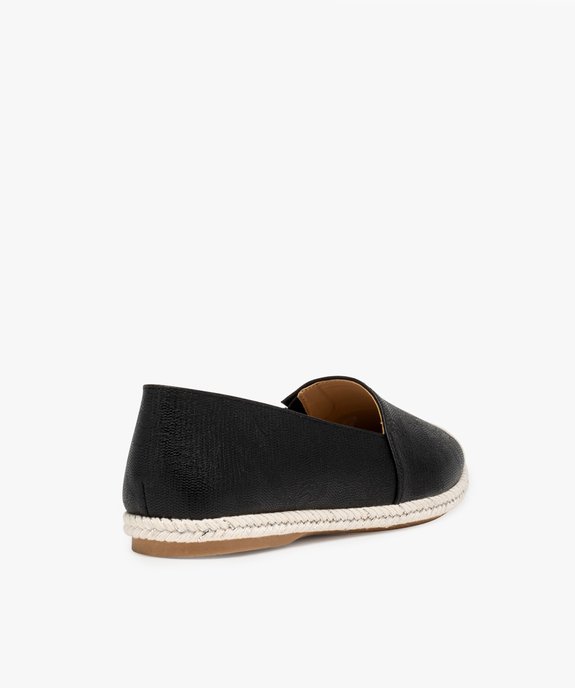 Ballerines femme style espadrilles en toile brillante vue4 - GEMO(URBAIN) - GEMO