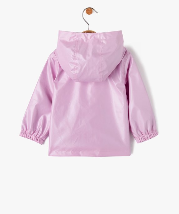 Imperméable bébé fille irisé à capuche  vue4 - GEMO(BEBE DEBT) - GEMO