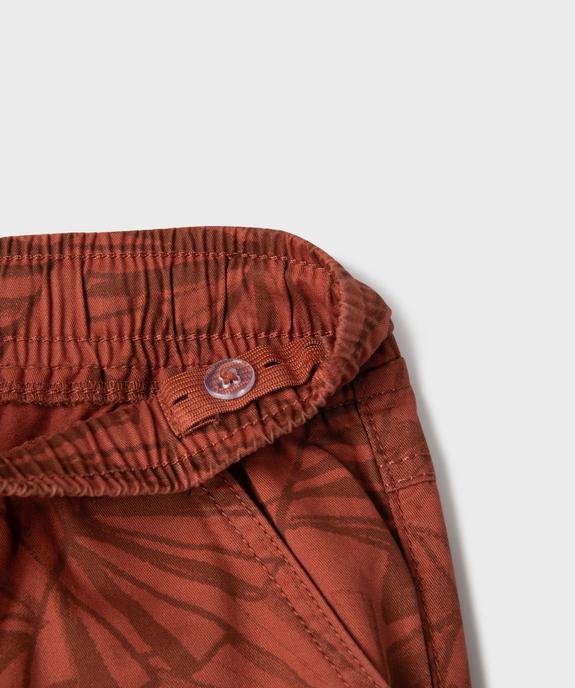 Bermuda en twill de coton imprimé tropical garçon vue3 - GEMO (ENFANT) - GEMO