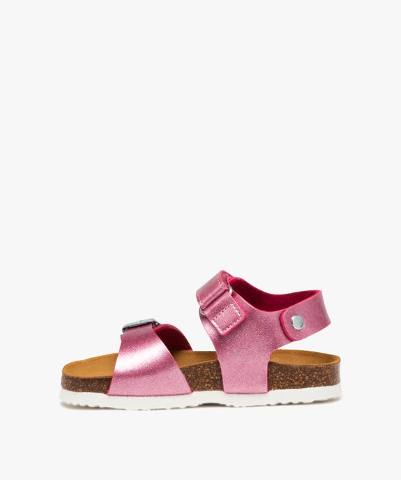 Sandales fille avec brides brillantes à boucle et scratch vue3 - LOVELY WINGS - GEMO