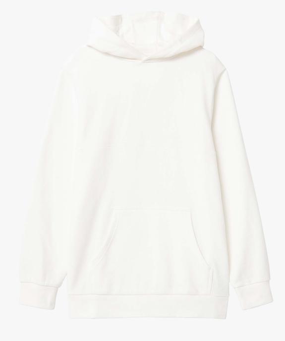 Sweat homme à capuche en coton piqué vue4 - GEMO (HOMME) - GEMO