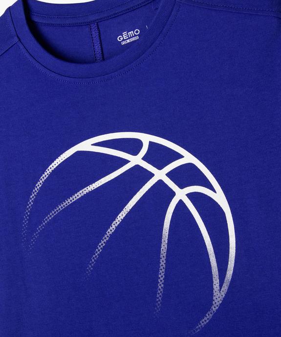 Tee-shirt manches courtes coupe oversize thème sport garçon vue2 - GEMO 4G GARCON - GEMO