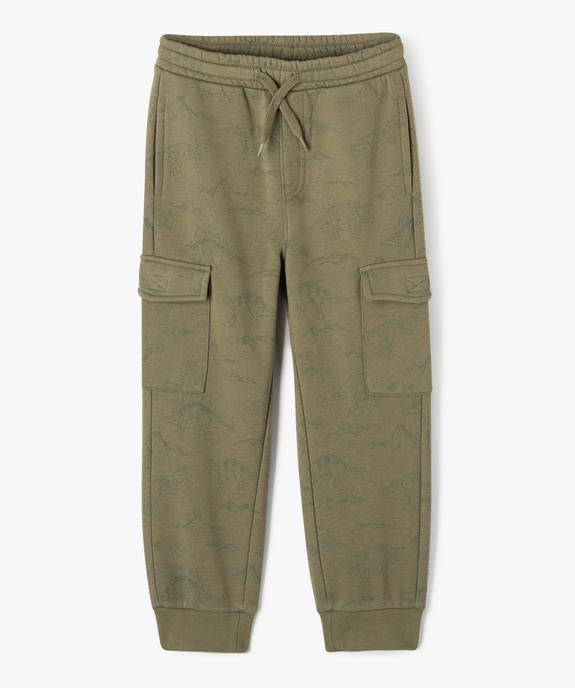 Pantalon de jogging molletonné avec poches à rabat garçon vue1 - GEMO (ENFANT) - GEMO