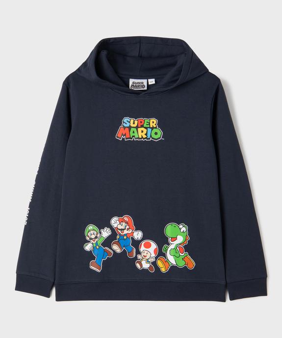 Sweat à capuche à motifs multicolores garçon - Super Mario vue1 - MARIO - GEMO