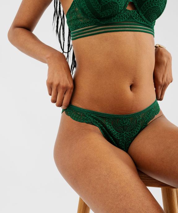 Tanga en dentelle unie femme vue4 - GEMO(HOMWR FEM) - GEMO