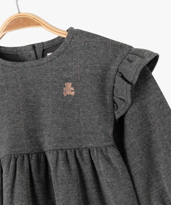 Robe manches longues avec volants épaules bébé fille - LuluCastagnette vue2 - LULUCASTAGNETTE - GEMO