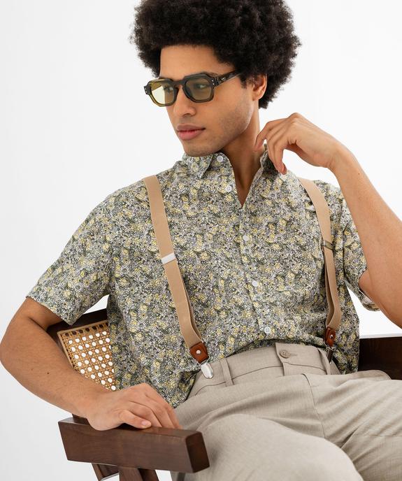 Chemise à manches courtes fleurie homme vue1 - GEMO (HOMME) - GEMO