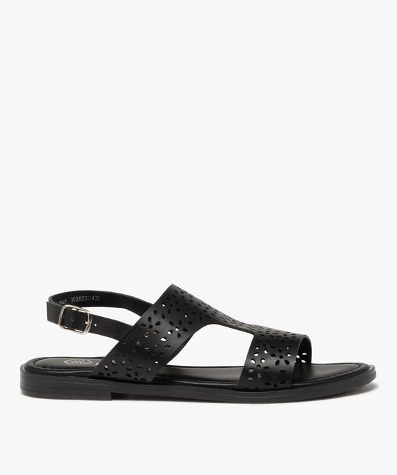 Sandales femme unies casual dessus ajouré vue2 - GEMO (CASUAL) - GEMO
