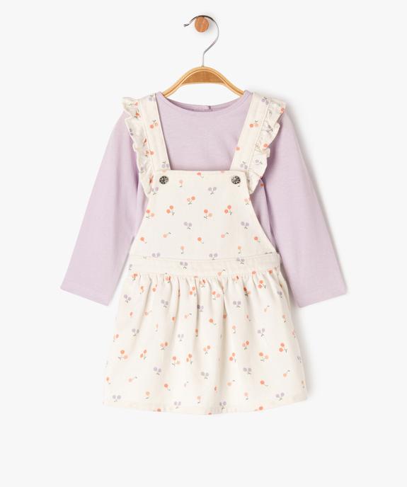 Ensemble 2 pièces bébé fille : robe + tee-shirt à manches longues vue1 - GEMO 4G BEBE - GEMO