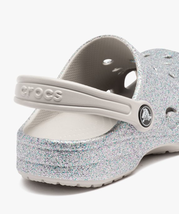 Sabots souples fille dessus perforé à paillettes - Crocs vue6 - CROCS - GEMO