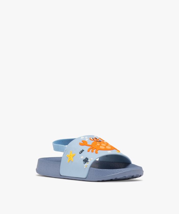 Mules de piscine à motifs marins garçon vue2 - GEMO (PLAGE) - GEMO