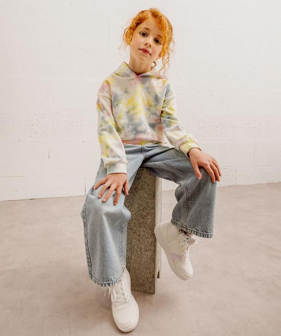 Sweat à capuche effet tie and dye fille vue6 - GEMO (ENFANT) - GEMO