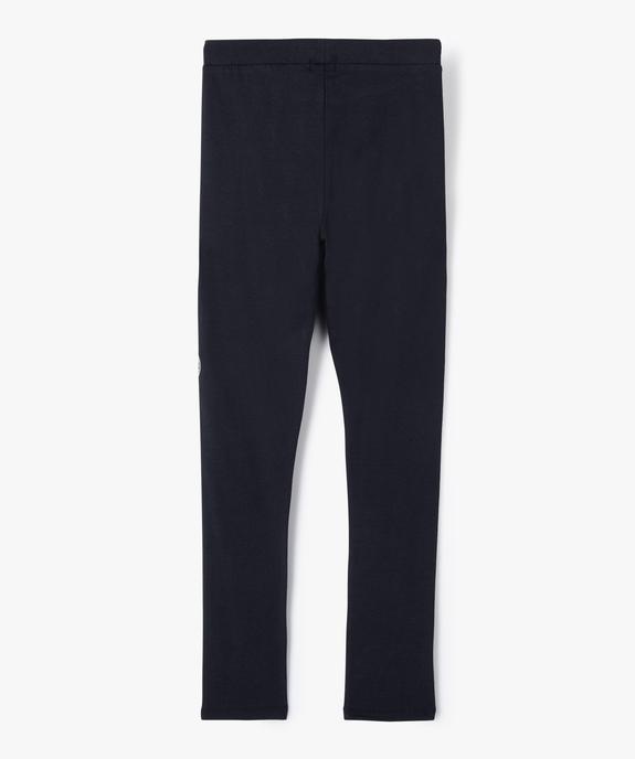 Legging fille à ceinture plate et motif contrastant vue3 - GEMO (JUNIOR) - GEMO