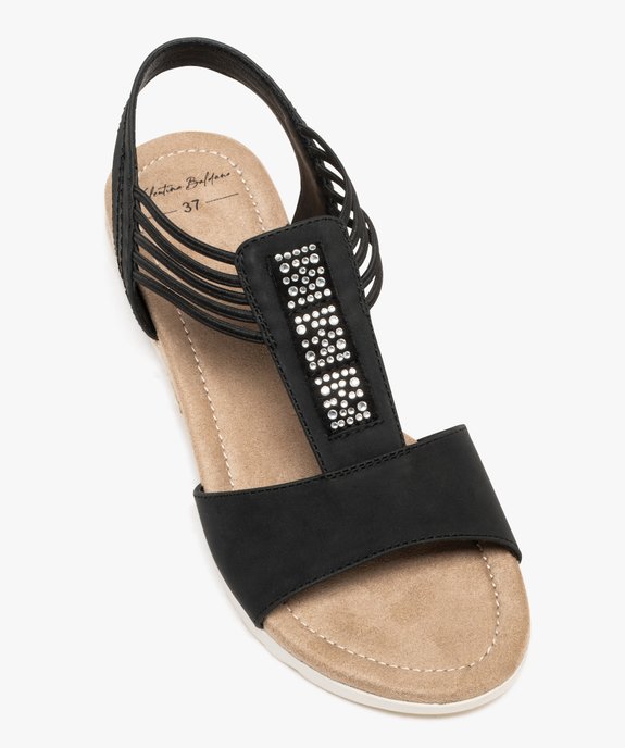 Sandales à petit talon compensé et brides élastiques femme vue11 - VALENTINA BALDA - GEMO