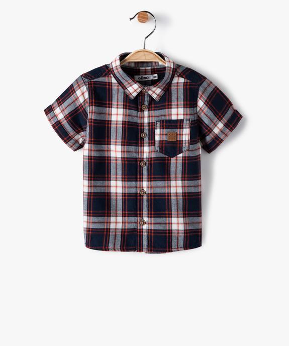Chemise bébé garçon à manches courtes à carreaux vue1 - GEMO(BEBE DEBT) - GEMO
