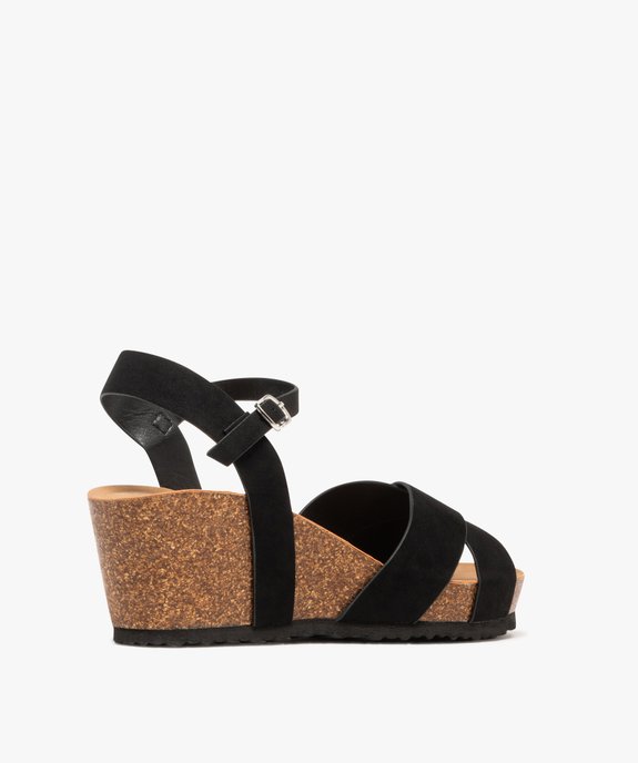 Sandales à talon compensé et larges brides croisées femme vue4 - VALENTINA BALDA - GEMO