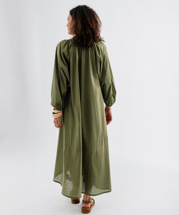 Robe longue à manches longues esprit bohème femme vue3 - GEMO(FEMME PAP) - GEMO