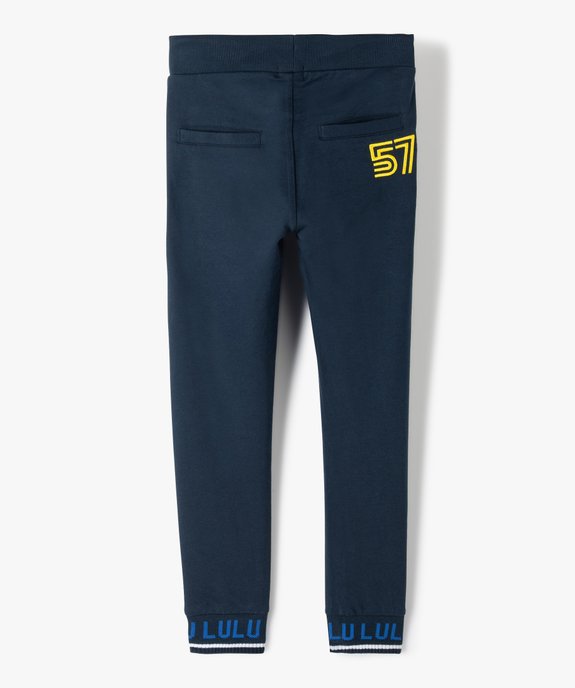 Pantalon de jogging garçon à poches zippées – LuluCastagnette vue3 - LULUCASTAGNETTE - GEMO