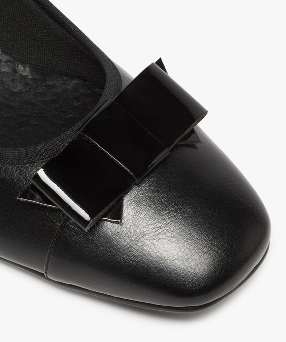 Ballerines femme confort avec petit talon et nœud verni vue6 - GEMO (CONFORT) - GEMO
