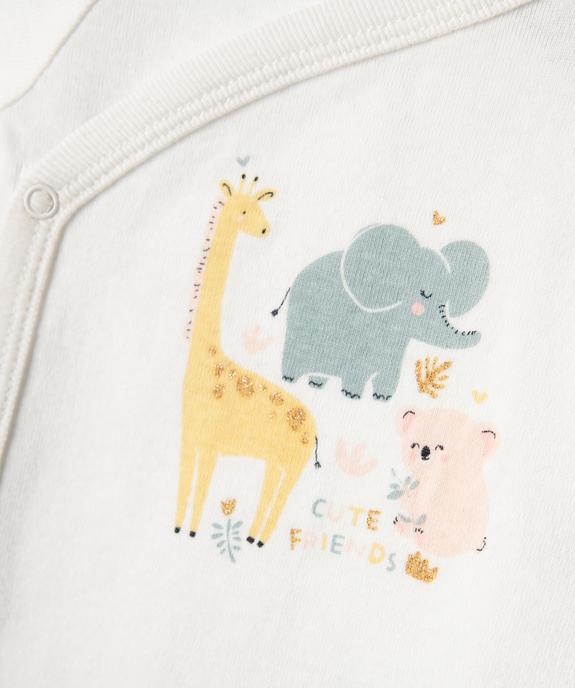Bodies à manches courtes à motifs animaux de la jungle bébé (lot de 3) vue2 - GEMO 4G BEBE - GEMO