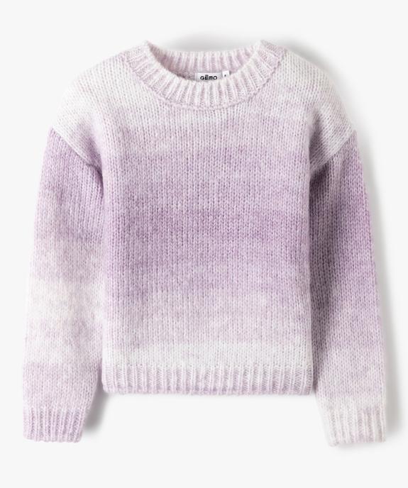 Pull fille à col rond en grosse maille vue1 - GEMO (ENFANT) - GEMO