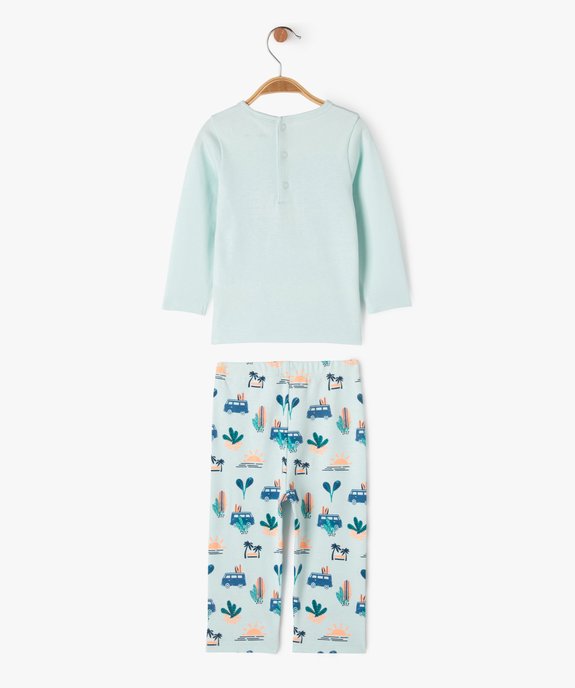 Pyjama 2 pièces à motifs hippie bébé garçon vue4 - GEMO 4G BEBE - GEMO