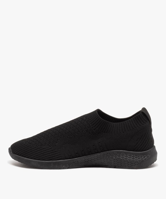 Baskets femme unies en mesh sans lacets  vue3 - GEMO (SPORTSWR) - GEMO