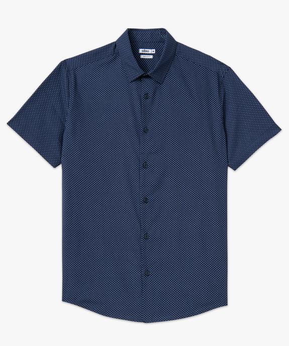 Chemise à manches courtes à micro-motifs homme vue4 - GEMO (HOMME) - GEMO