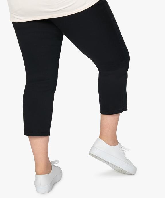 Pantacourt femme grande taille en toile extensible coupe ajustée vue3 - GEMO (G TAILLE) - GEMO