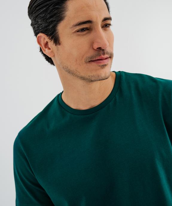 Tee-shirt manches courtes col rond en coton homme vue2 - GEMO 4G HOMME - GEMO