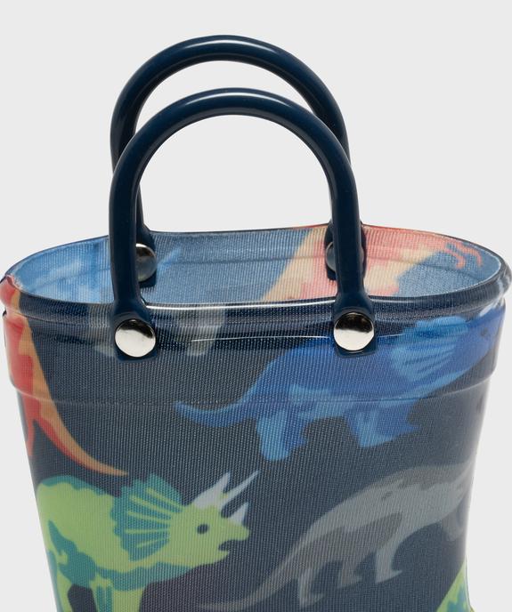 Bottes de pluie à anses et motifs dinosaures bébé vue6 - LITTLE LOVE - GEMO