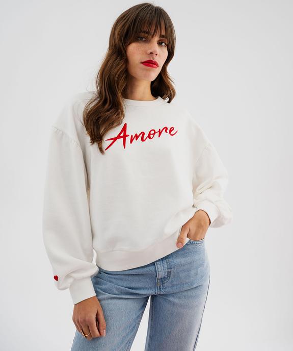 Sweat oversize avec manches froncées femme vue4 - GEMO(FEMME PAP) - GEMO