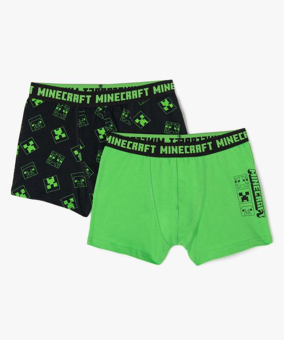 Boxer en coton stretch imprimé garçon - Minecraft (lot de 2) vue1 - MINECRAFT - GEMO