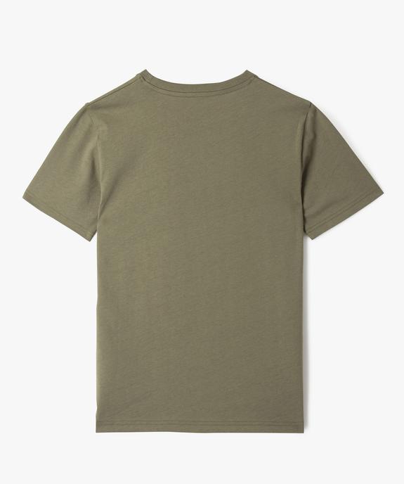 Tee-shirt à manches courtes uni garçon vue4 - GEMO (JUNIOR) - GEMO
