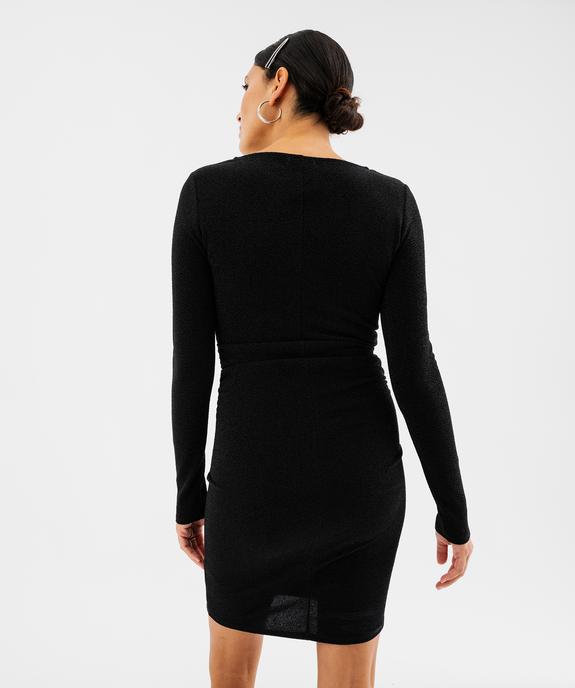 Robe courte scintillante ajustée femme vue3 - GEMO(FEMME PAP) - GEMO